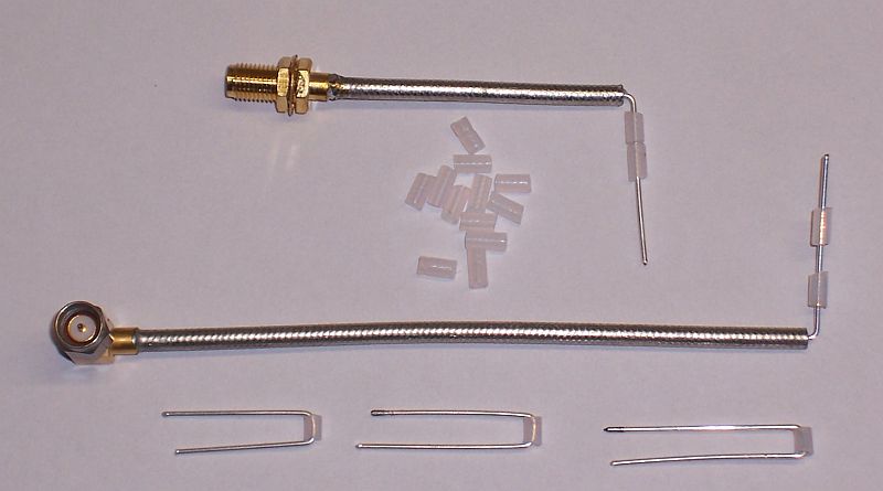 SMA semi-rigid cables, hairpin couplers and spacers